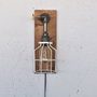 Opviq Lámpara de pared de madera maciza Madera y Negro